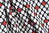 Light grey and red dots  - Cotton