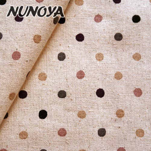 Brown multi colour dots on natural