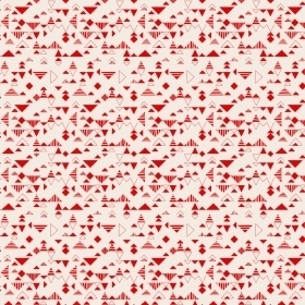 Shape Red by Atelier Brunette - Red on white - Cotton