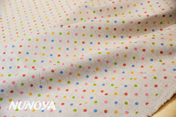 Multicolour dots on natural
