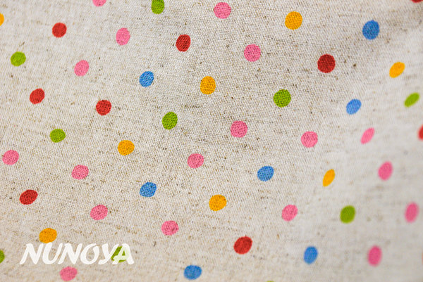 Multicolour dots on natural