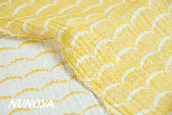 Guirnaldas - amarillo - Doble algodón dobby de hilo teñido