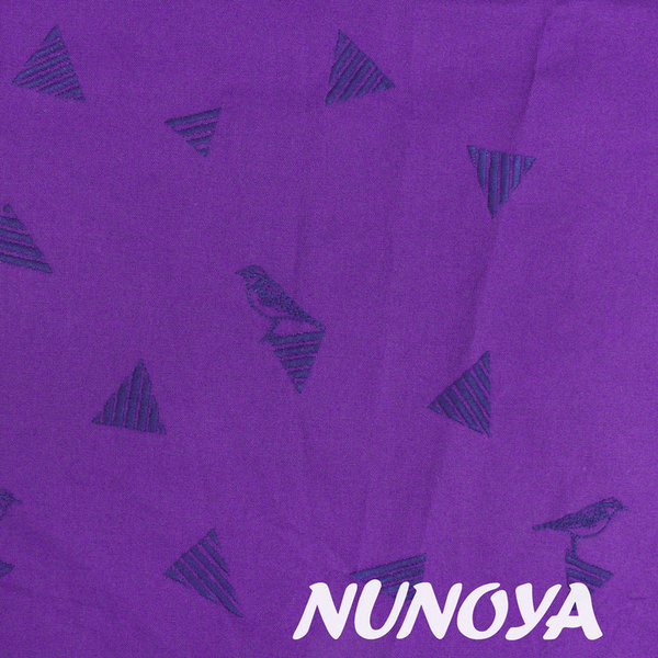 Fragment - violet - par Echino - Toile de coton brodée