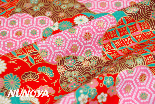 Chiyogami - pink - Cotton