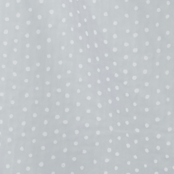 Pocho Petit - White dots on grtey - Cotton double gauze - 2019