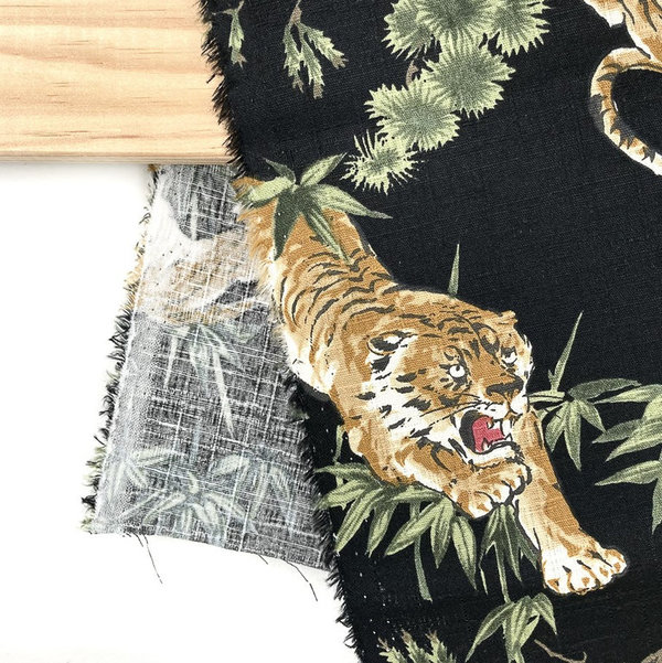 Tiger on black - Cotton