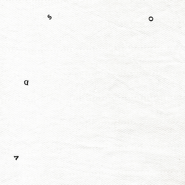 Peinture à l´eau Alphabet - Quartz blanc - Lin de coton à chevrons