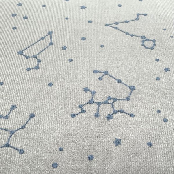 Constellation sur gris - Velours côtelé de coton