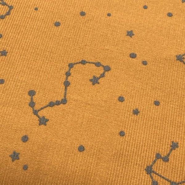 Constellation on mustard - Cotton corduroy