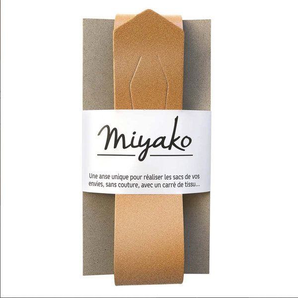 Leather Handle for Furoshiki bags by Miyako - Cuivre - Copper