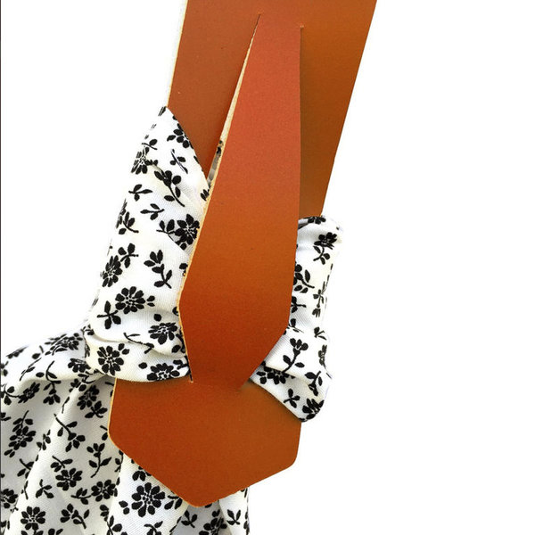Leather Handle for Furoshiki bags by Miyako - Orange