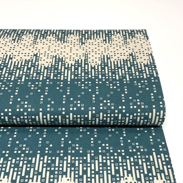 Rain - in green from Tayutou by fabrica uka - Cotton/Linen