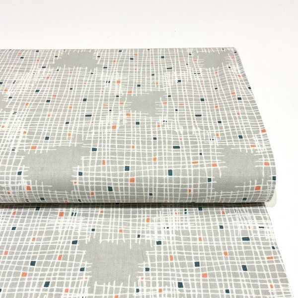 Gauze - on grey from Tayutou by fabrica uka - Cotton/Linen