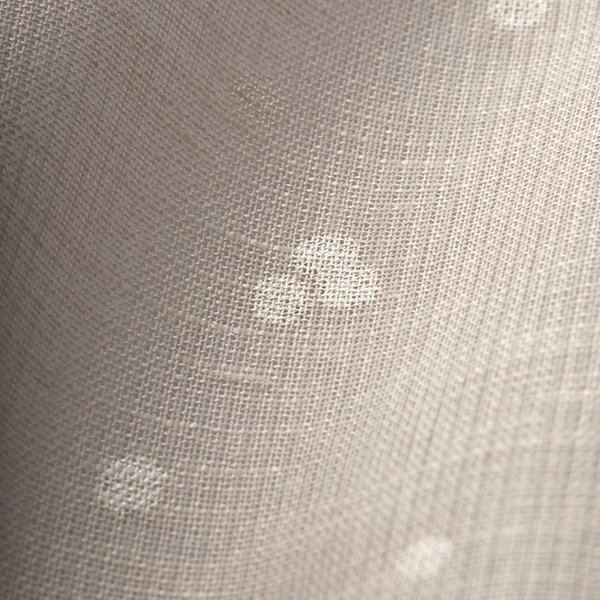 Poesia visual - White dots & grey stripes- 50% cotton 50% linen