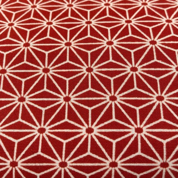Asanoha - Red - Cotton