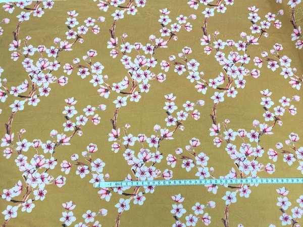 Sakura - Ochre - Velvet / Polyester
