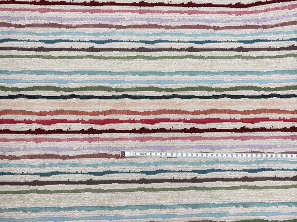 Multicolour lines - heavyweight cotton/poly jacquard