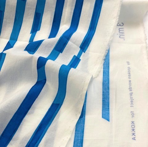 Blue Striped Lines by 3 MIN. - Light Cotton