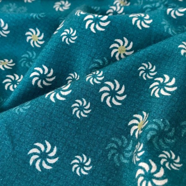Kazaguruma - Blue Grey - Organic cotton jersey - Made in spain