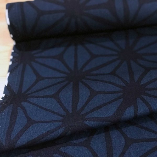 Asatsunagi - Dark blue on indigo - Oxford cotton