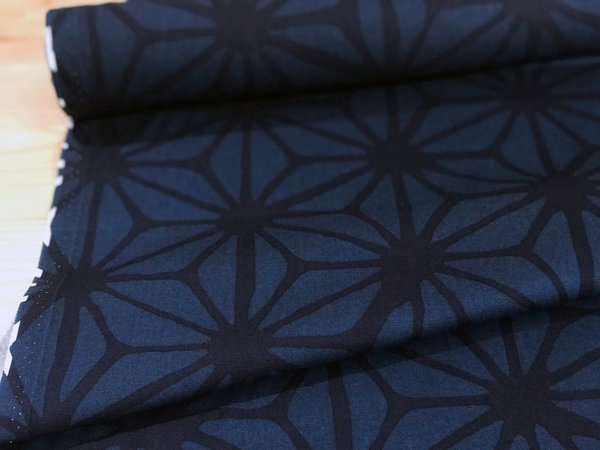 Asatsunagi - Bleu foncé sur fond indigo - Coton