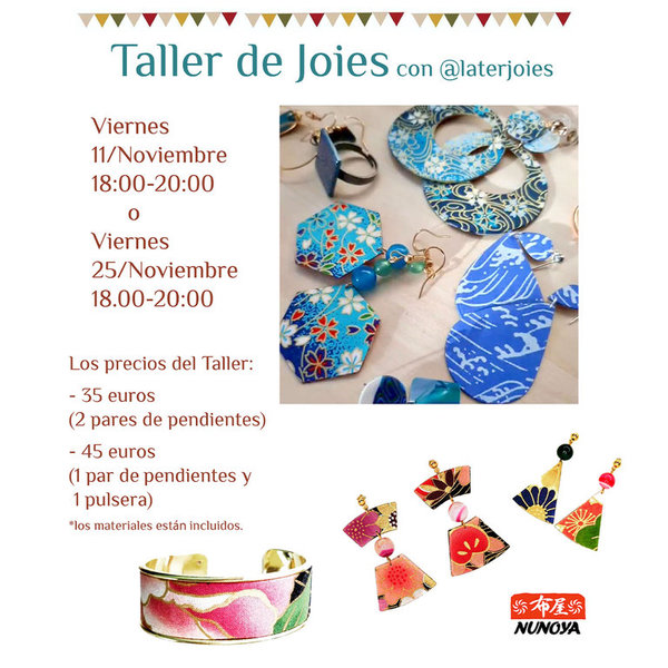 Jewellery Workshop with Japanese fabrics at Nunoya