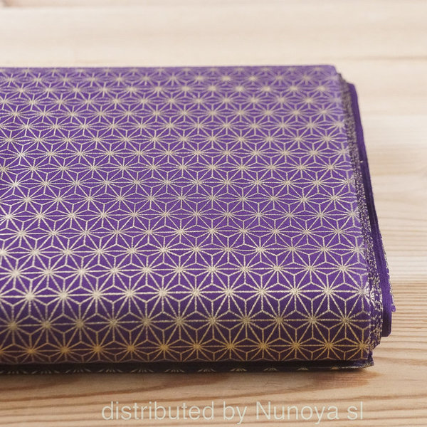 Golden Asanoha in purple - Cotton