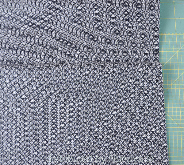 Asanoha 5 Dots - Navy blue - Cotton dobby
