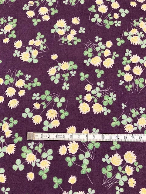 Flowers on prune - Cotton/Linen