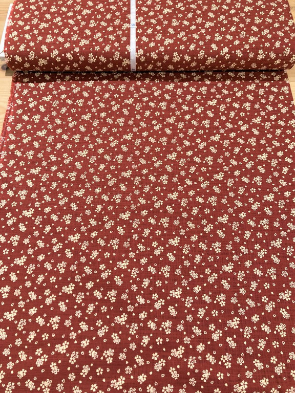 Sakura Mankai - Rustic feel - Red - Cotton