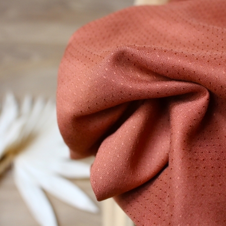 Dobby Chestnut Fabric - by Atelier Brunette - Dobby viscose