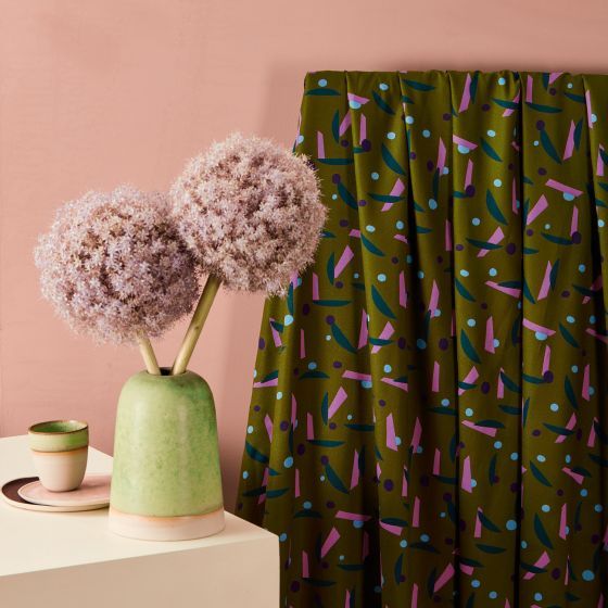 Java Ivy Green Fabric - par Atelier Brunette - Viscose