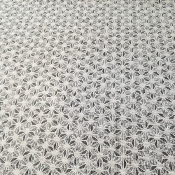 Asanoha gris - Coton / polyester épais - jacquard