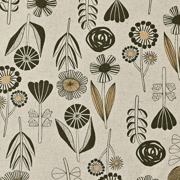 Bloom bookhou flower - Multi-colour Flowers on beige - Cotton&Linen